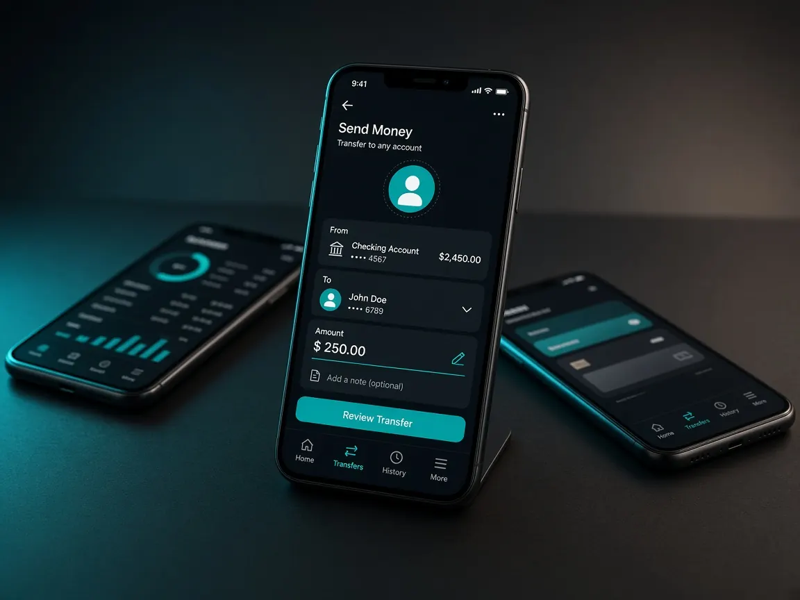 Wallet transfer on a mobile phone